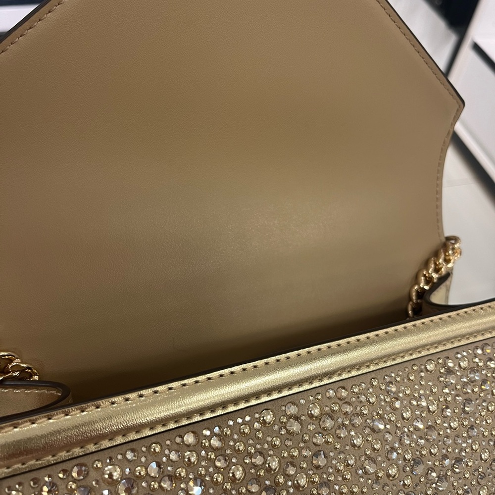 Michael Kors Gold Embellished Whitney Shoulder Bag - Picture 8 of 11